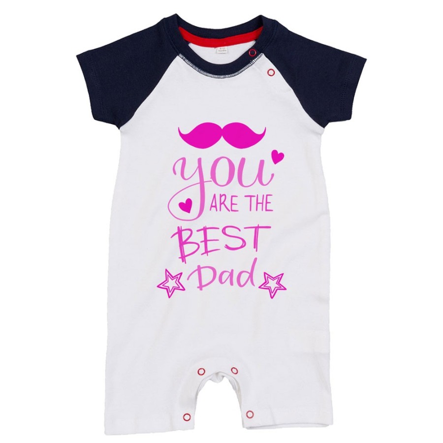 Pagliaccetto neonato you are the best dad mustache Per il papà