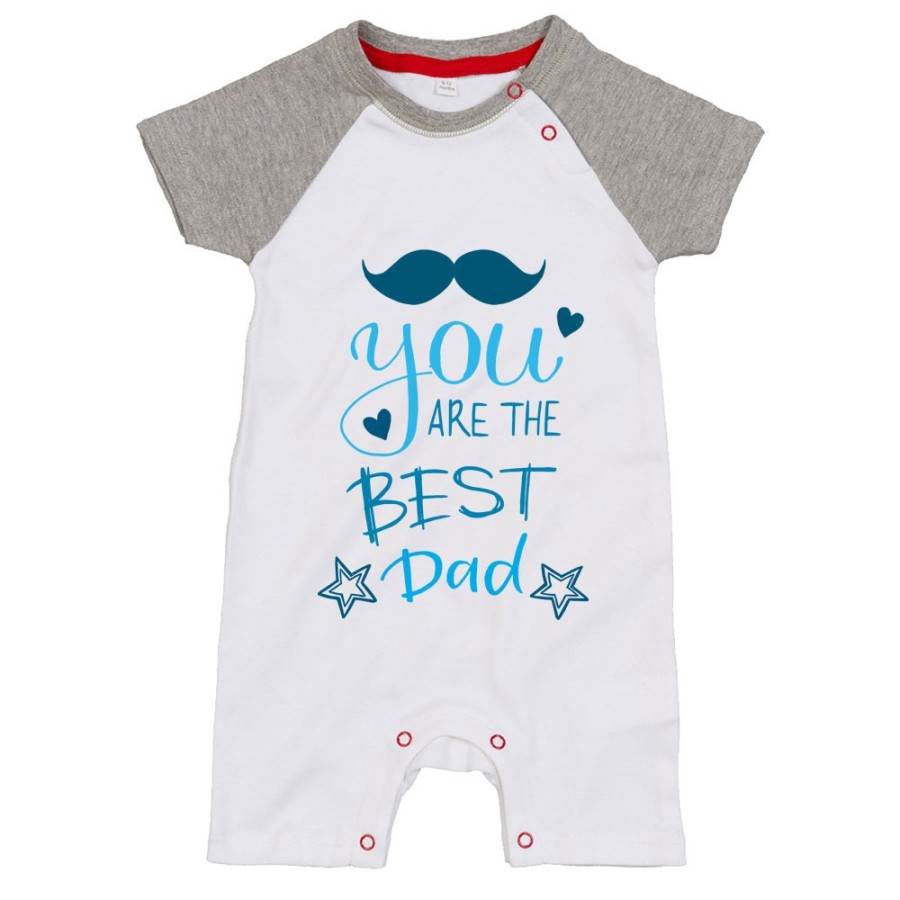 Pagliaccetto neonato you are the best dad mustache Per il papà