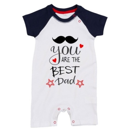 Pagliaccetto neonato you are the best dad mustache Per il papà