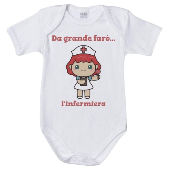 Body neonata da grande farò l'infermiera Da grande farò