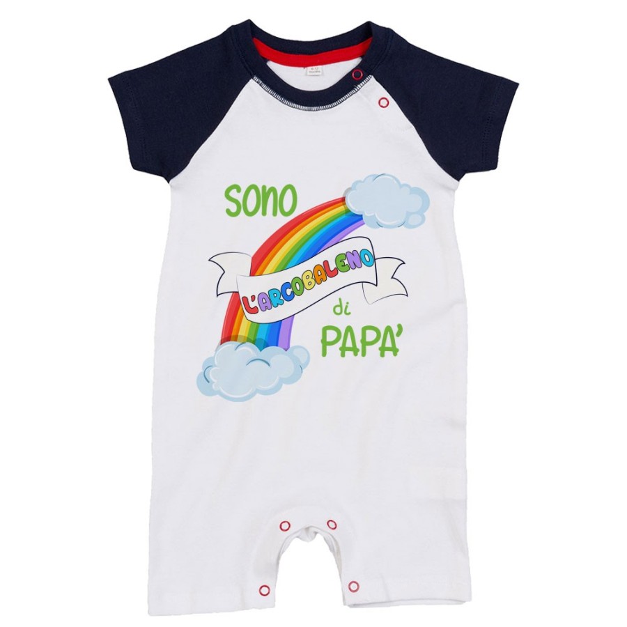 Pagliaccetto neonato sono l'arcobaleno di papà Per il papà