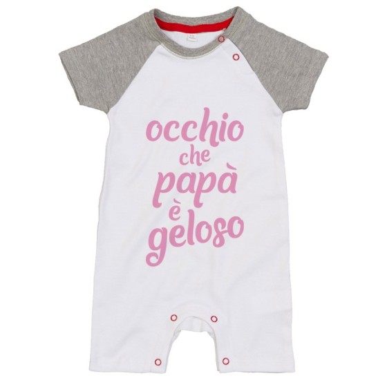 Pagliaccetto neonato occhio che papà è geloso Per il papà