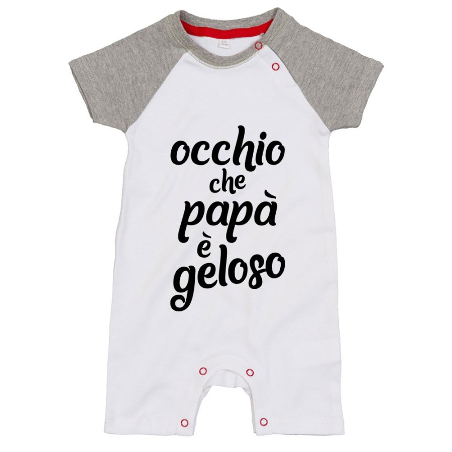 Pagliaccetto neonato occhio che papà è geloso Per il papà