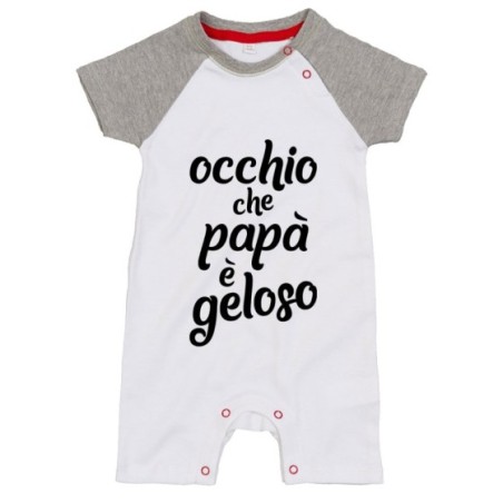 Pagliaccetto neonato occhio che papà è geloso Per il papà
