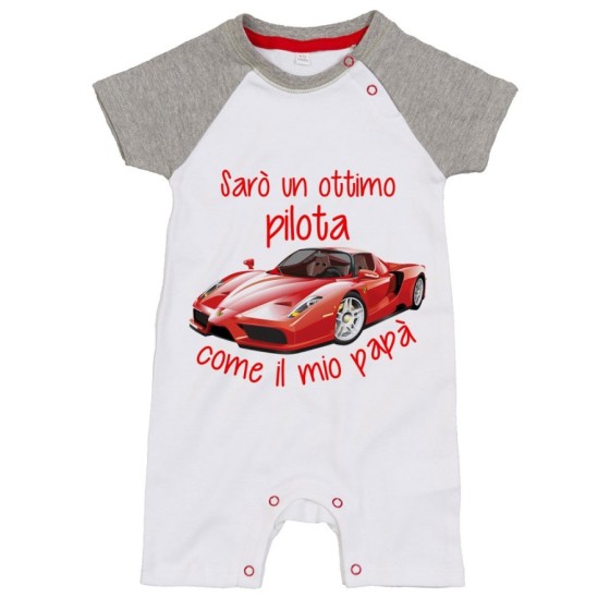 Pagliaccetto neonato sarò un ottimo pilota come il mio papà Per il papà