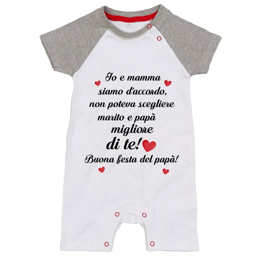 Pagliaccetto neonato mamma non poteva scegliere marito e papà migliore di te buona festa del papà Per il papà