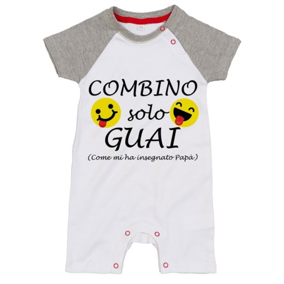 Pagliaccetto neonato combino solo guai come mi ha insegnato papà Per il papà