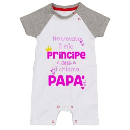 Pagliaccetto neonata ho trovato il mio principe si chiama...