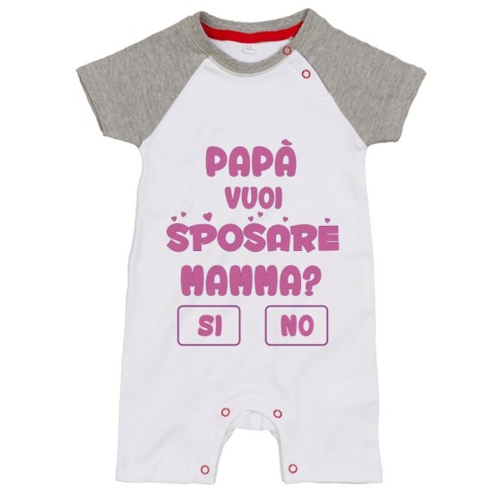 Pagliaccetto neonato papà vuoi sposare mamma ? si o no ? Per il papà