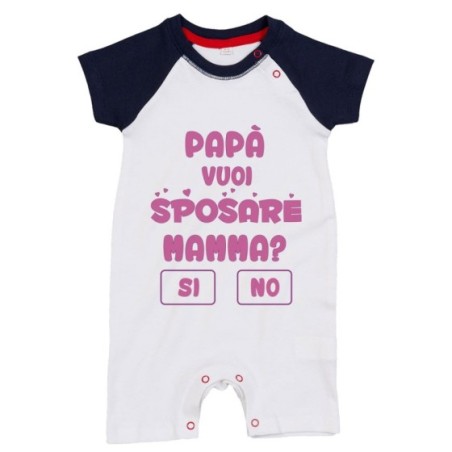 Pagliaccetto neonato papà vuoi sposare mamma ? si o no ? Per il papà