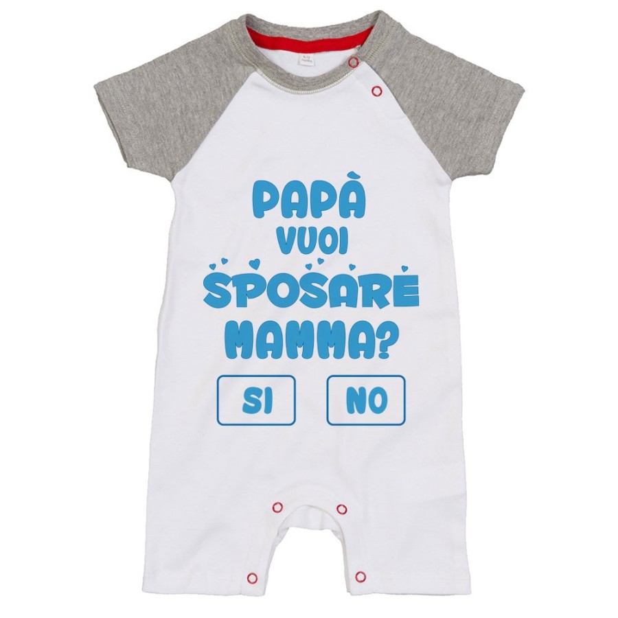 Pagliaccetto neonato papà vuoi sposare mamma ? si o no ? Per il papà