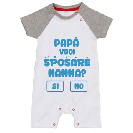 Pagliaccetto neonato papà vuoi sposare mamma ? si o no ? Per il papà