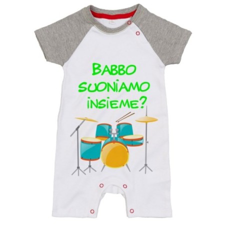 Pagliaccetto neonato babbo suoniamo insieme Per il papà