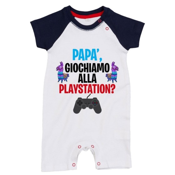 Pagliaccetto neonato papà giochiamo alla playstation Per il papà