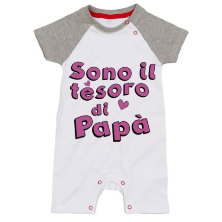 Pagliaccetto neonato sono il tesoro di papà