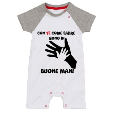 Pagliaccetto neonato con te come padre sono in buone mani Per il papà
