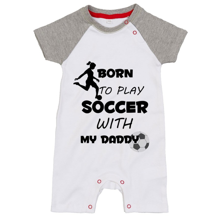 Pagliaccetto neonato born to play soccer with my daddy Per il papà