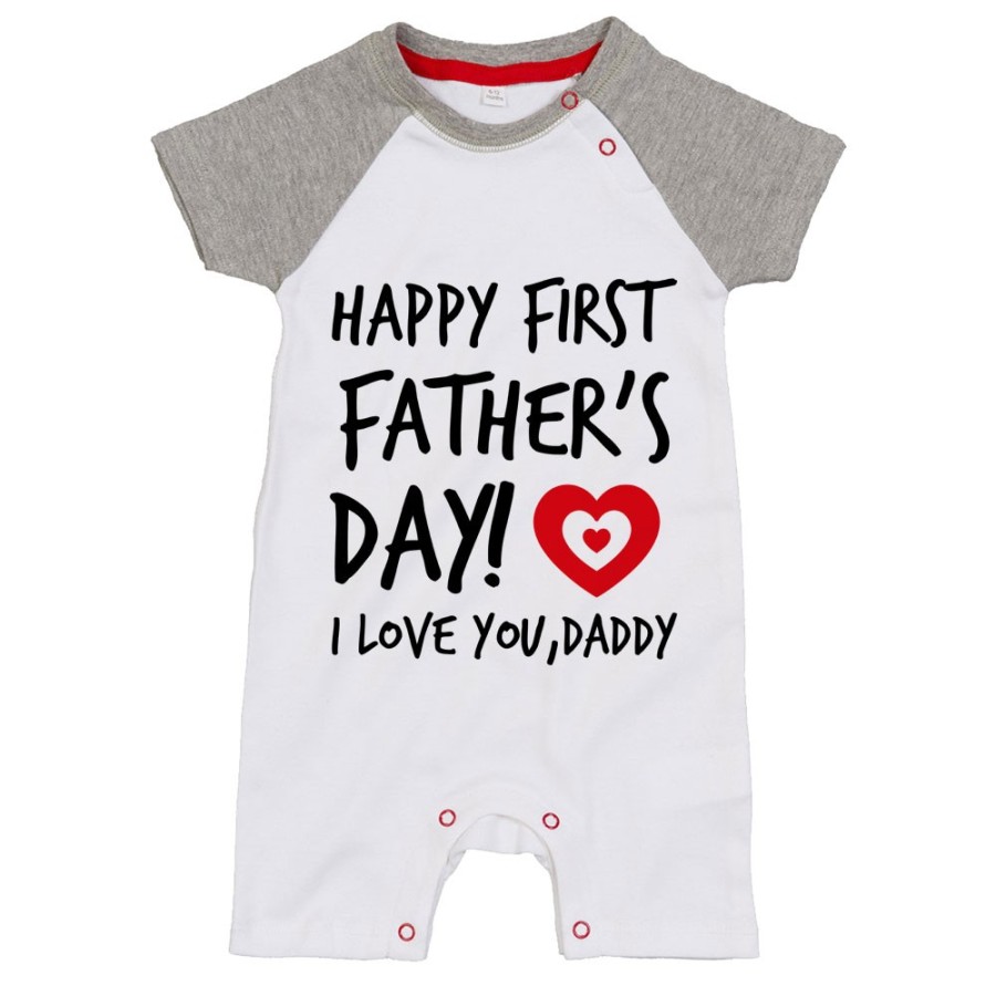 Pagliaccetto neonato happy first father's day i love you daddy Per il papà