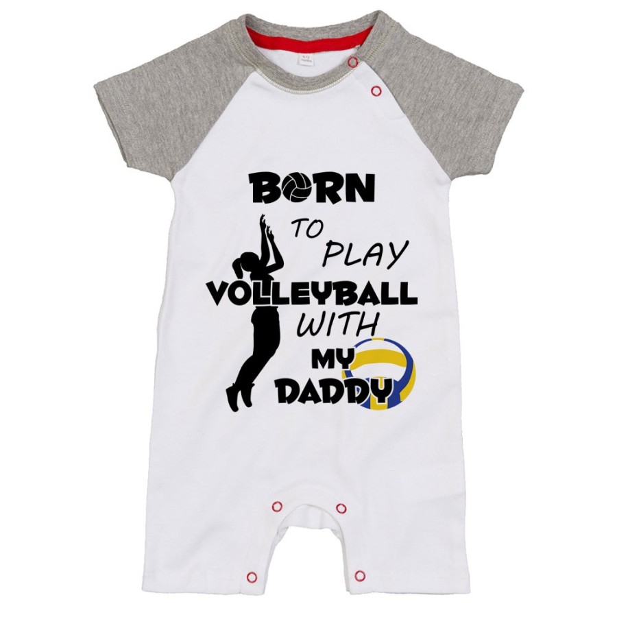 Pagliaccetto neonato born to play volleyball with my daddy Per il papà