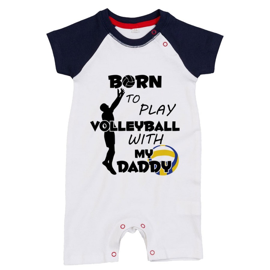 Pagliaccetto neonato born to play volleyball with my daddy Per il papà