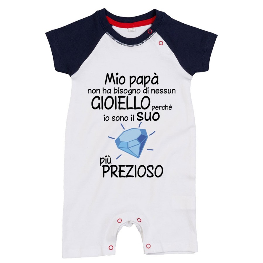 Pagliaccetto mio papà non ha bisogno di nessun gioiello perchè sono il suo diamante più prezioso Per il papà
