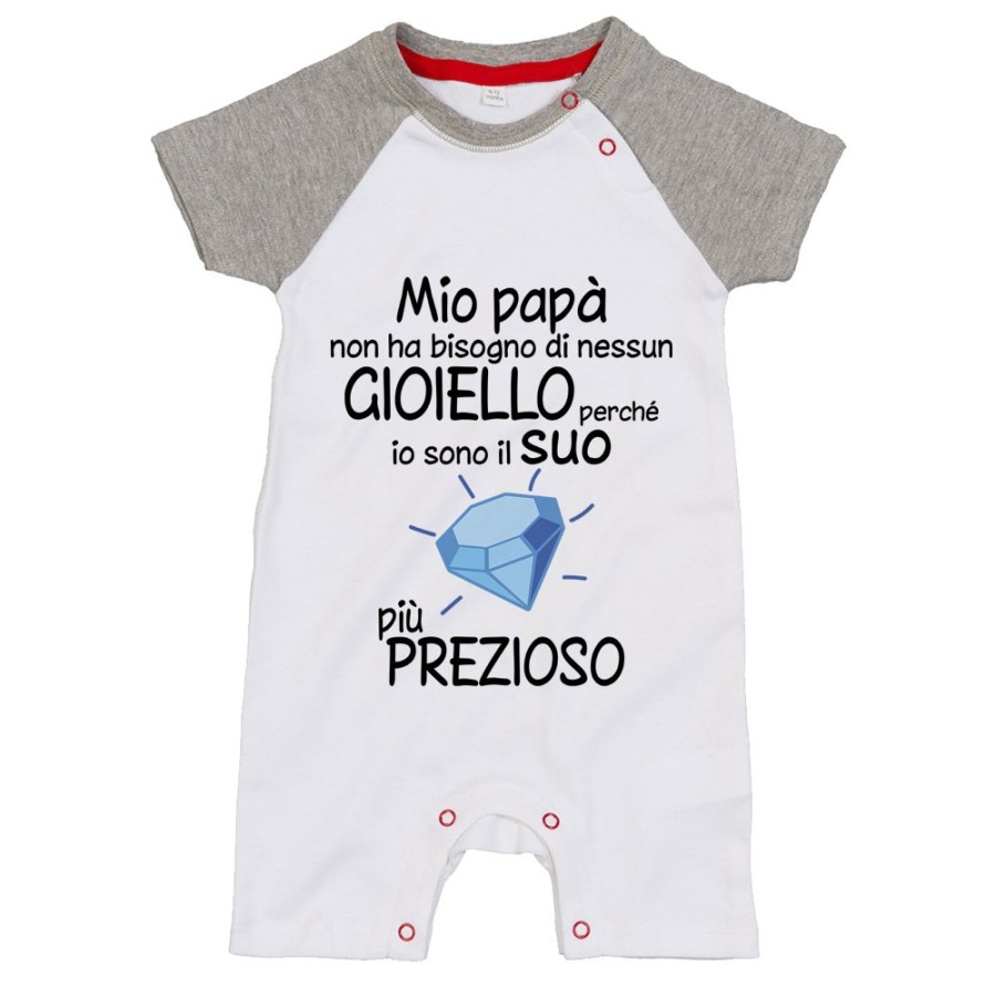 Pagliaccetto mio papà non ha bisogno di nessun gioiello perchè sono il suo diamante più prezioso Per il papà