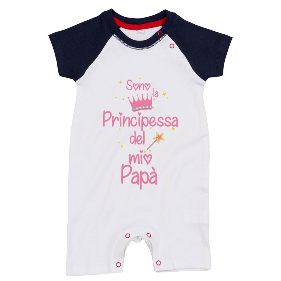 Pagliaccetto neonato sono il principe la principessa del mio papà Per il papà