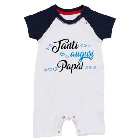 Pagliaccetto neonato tanti auguri papà