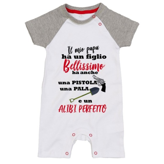Pagliaccetto neonato il mio papà ha un figlio bellissimo una figlia bellissima Per il papà