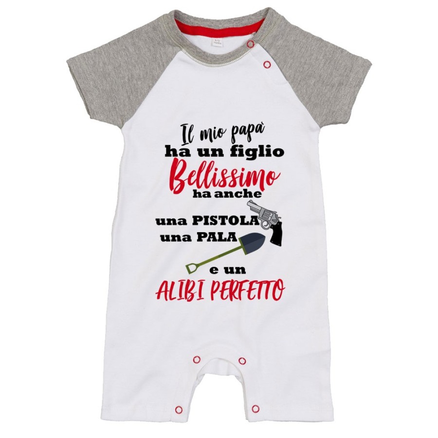 Pagliaccetto neonato il mio papà ha un figlio bellissimo una figlia bellissima Per il papà