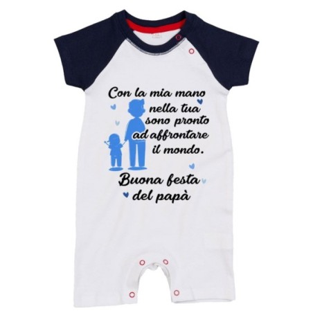 Pagliaccetto neonato papà con la mia mano nella tua sono...