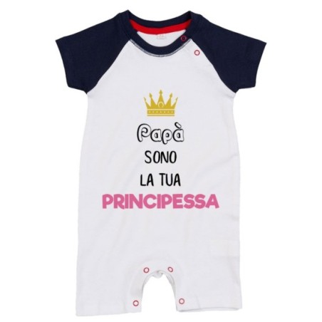 Pagliaccetto neonata papà sono la tua principessa Per il papà