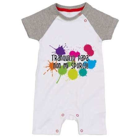 Pagliaccetto neonato tranquillo papà non mi sporco Per il papà