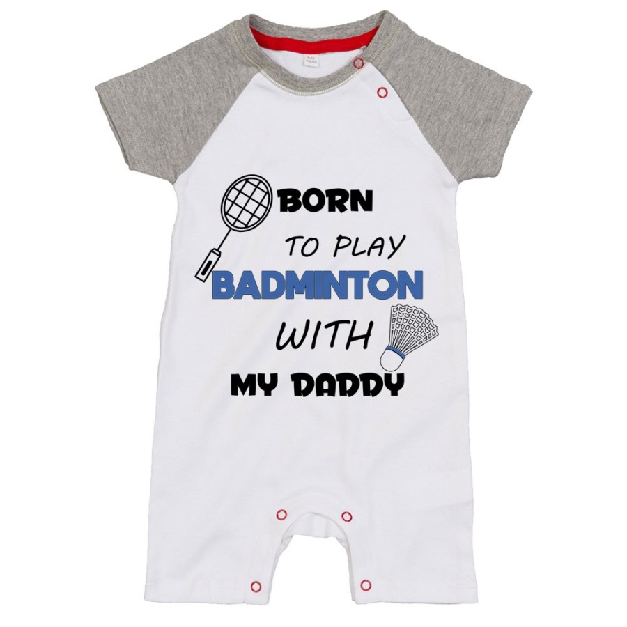 Pagliaccetto neonato born to play badminton with my daddy Per il papà