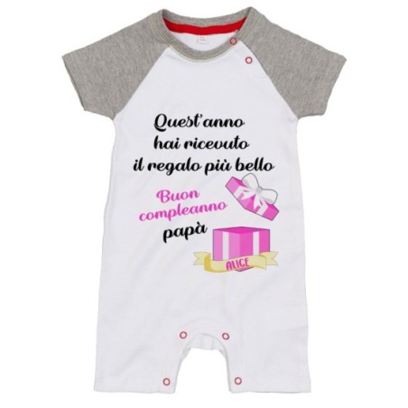 Pagliaccetto personalizzato con nome papà quest'anno hai ricevuto il regalo di compleanno più bello Per il papà