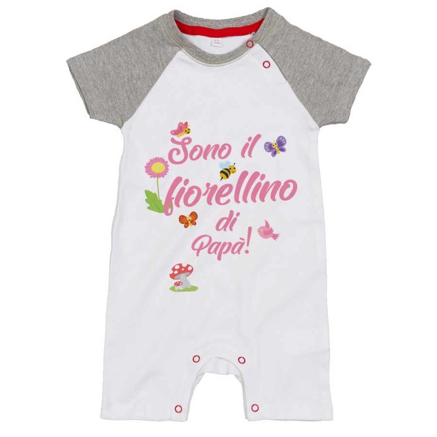 Pagliaccetto neonato sono il fiorellino di papà Per il papà