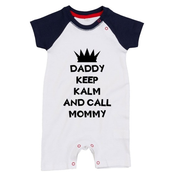 Pagliaccetto neonato daddy keep calm and call mommy Per il papà