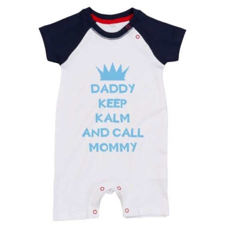 Pagliaccetto neonato daddy keep calm and call mommy Per il papà