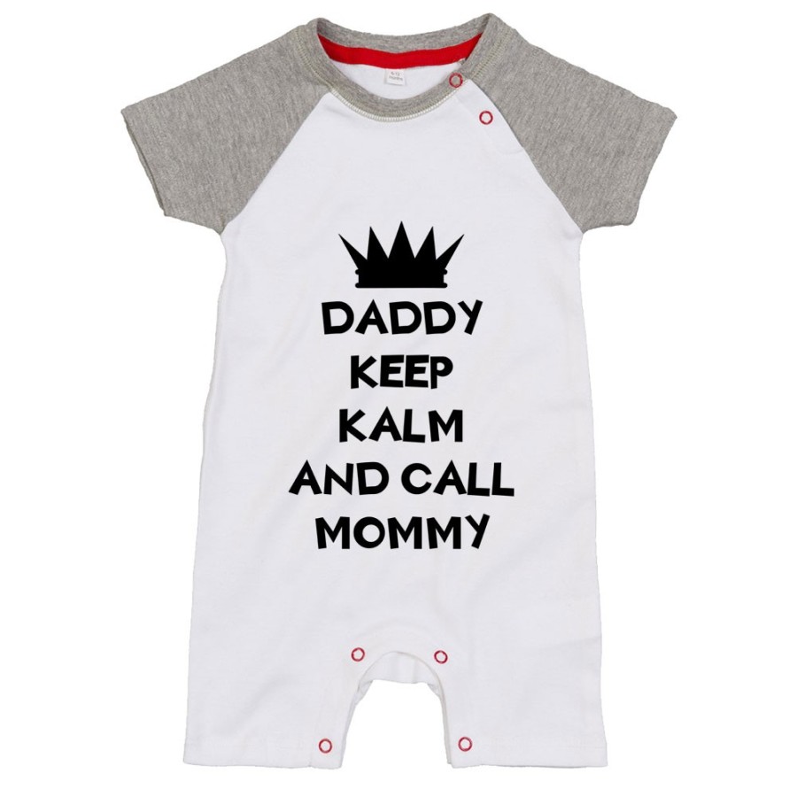 Pagliaccetto neonato daddy keep calm and call mommy Per il papà