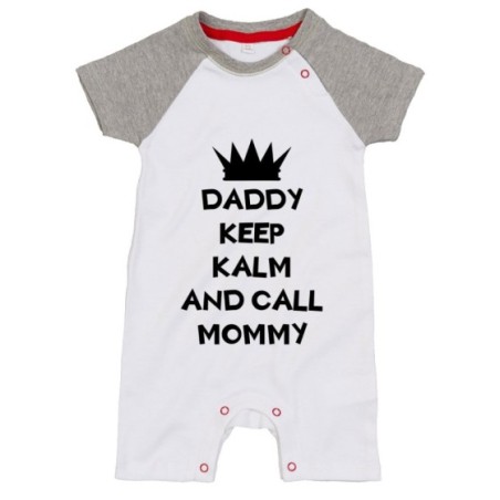 Pagliaccetto neonato daddy keep calm and call mommy Per il papà
