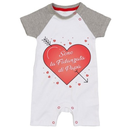 Pagliaccetto neonata sono la fidanzata di papà con cuori Per il papà