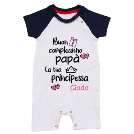 Pagliaccetto neonato personalizzato con nome buon...