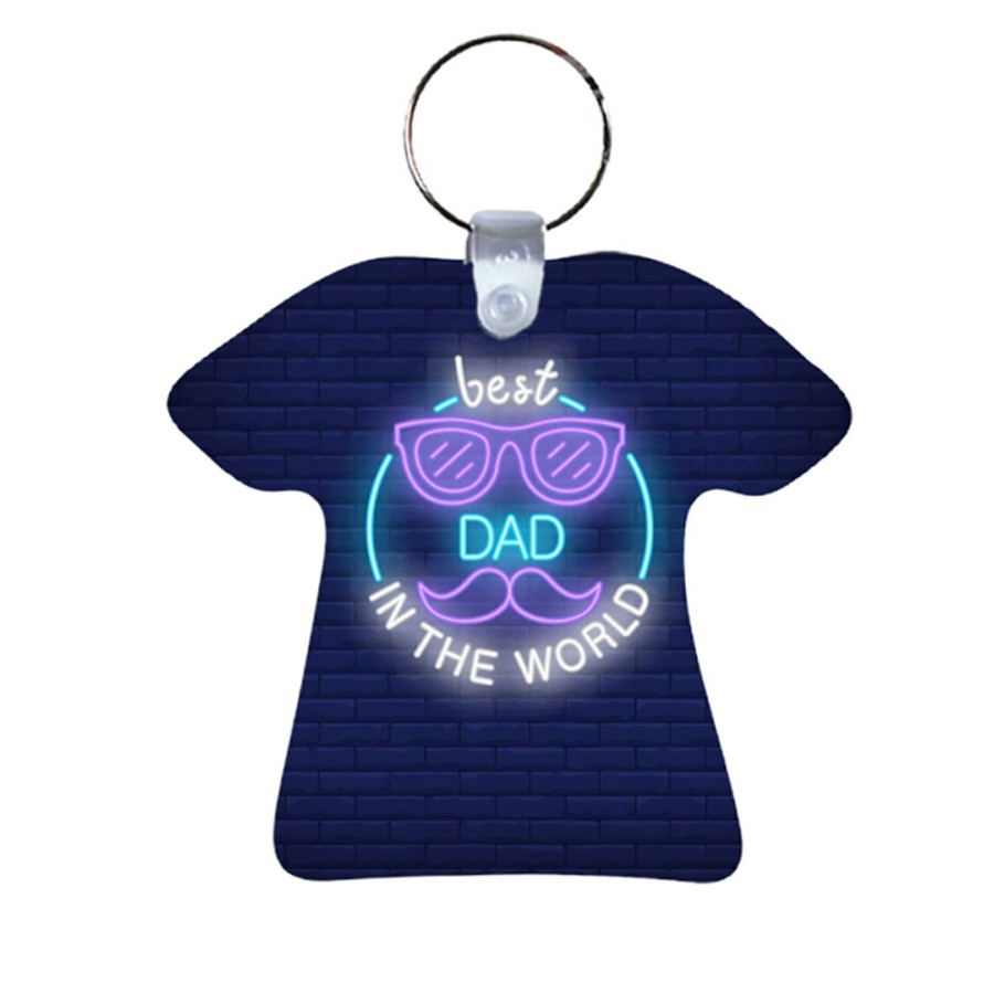 Portachiavi best dad in the world neon Per il papà