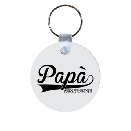 Portachiavi con anno personalizzato papà since Per il papà