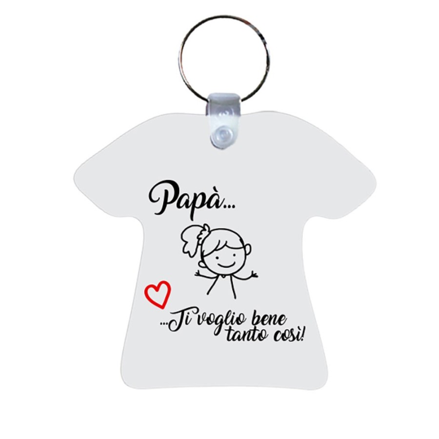 Portachiavi papà ti voglio bene tanto così Per il papà