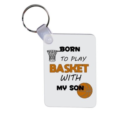 Portachiavi born to play basket with my son daughter Per il papà