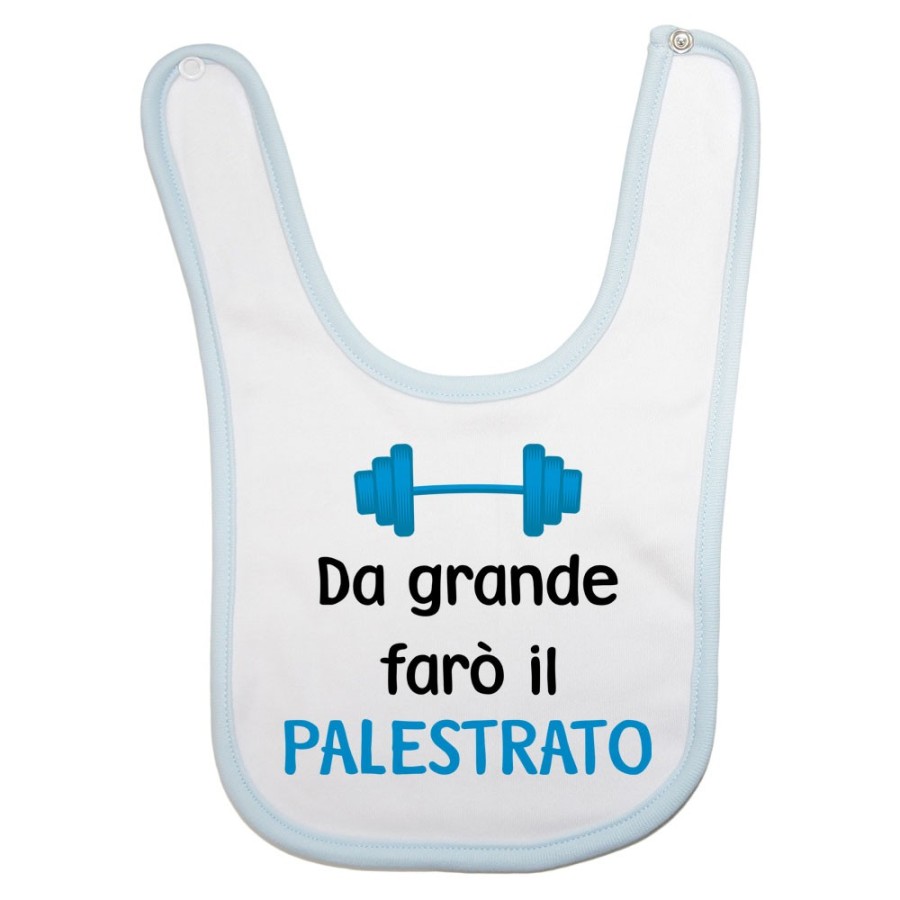 Bavaglino neonato da grande farò il palestrato Da grande farò