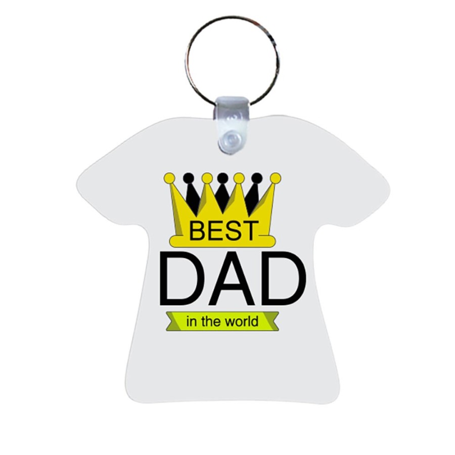 Portachiavi best dad in the world with crown Per il papà