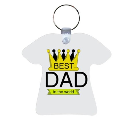 Portachiavi best dad in the world with crown Per il papà