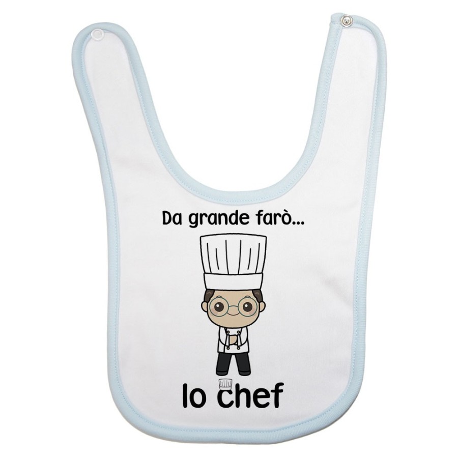 Bavaglino neonato da grande farò lo chef Da grande farò